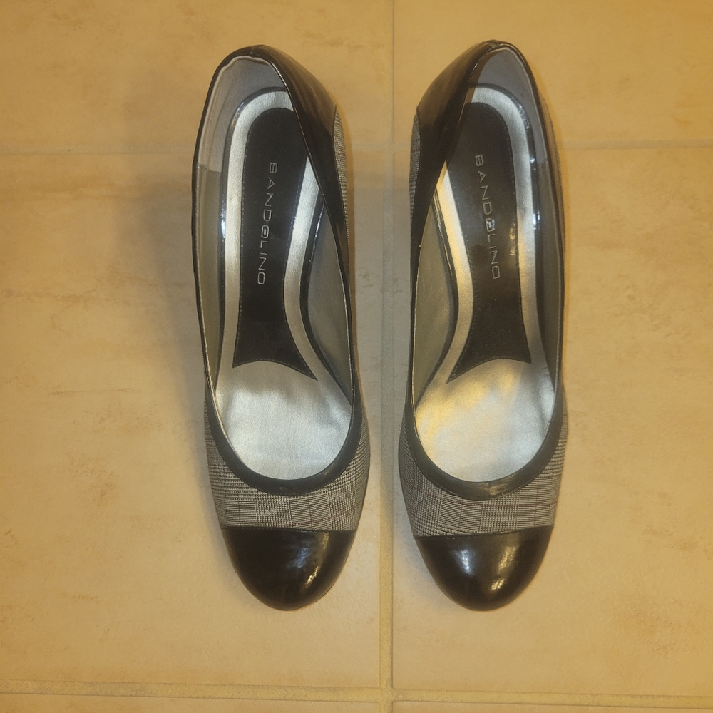 Bandolino Plaid Patent Leather Heels
